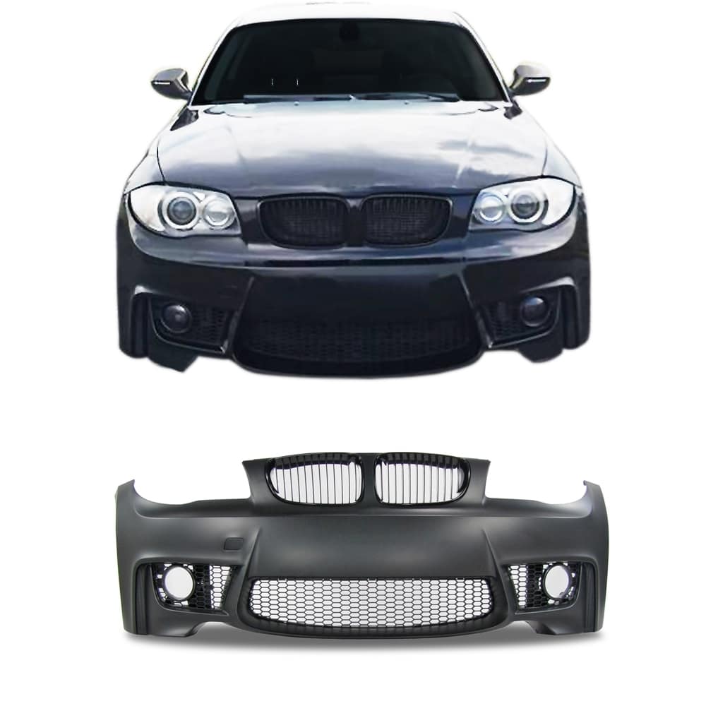 Frontstoßstange im Sport-Design mit Kühlergrill passend für 1er 1er E81 (3 Türer) E82 (Coupe) E87 (5 Türer) E88 (Cabrio)