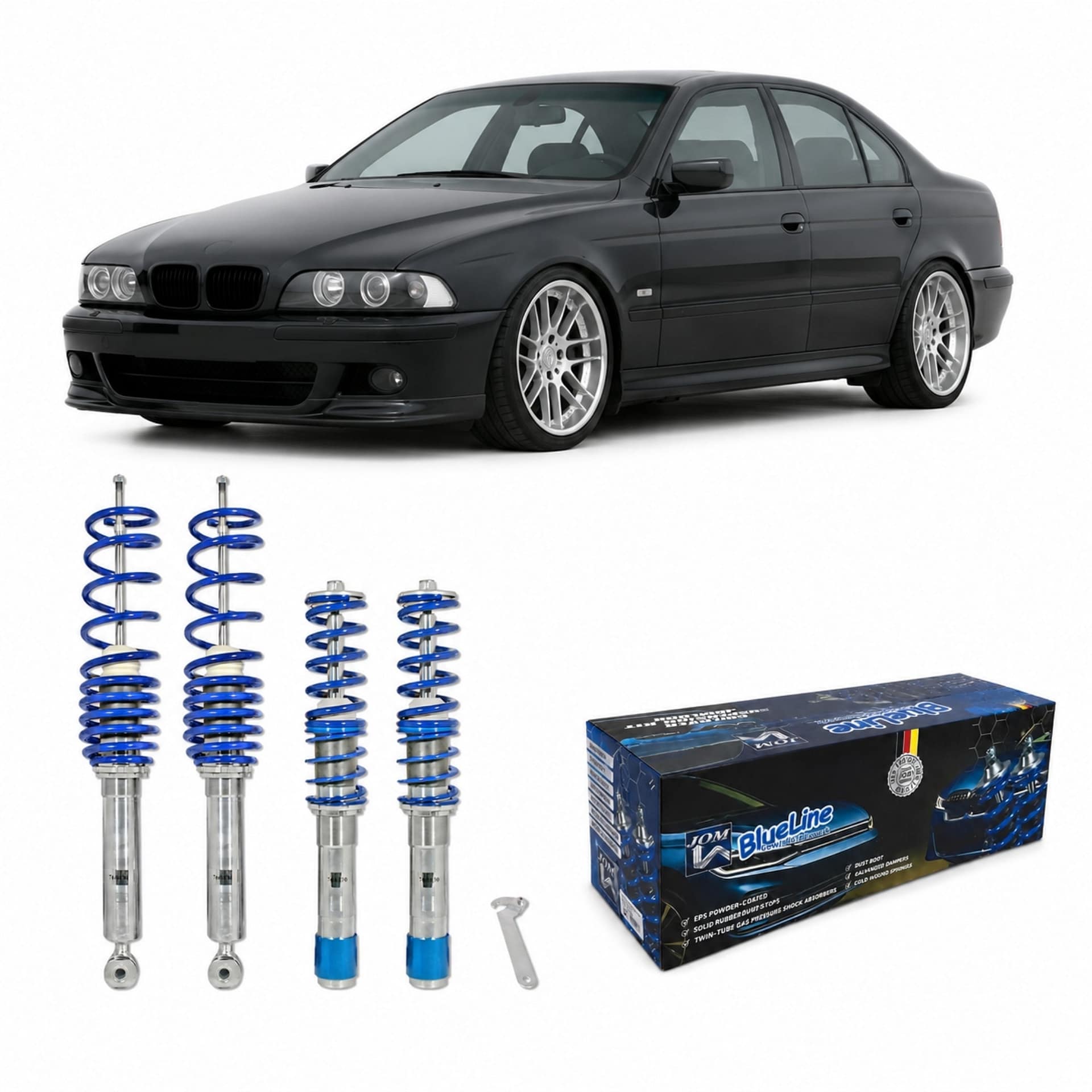 BlueLine Gewindefahrwerk passend für BMW E39 520i, 523i, 525i, 528i, 530i, 520D, 525D, TD, TDS und 530D, Baujahr 1995-20