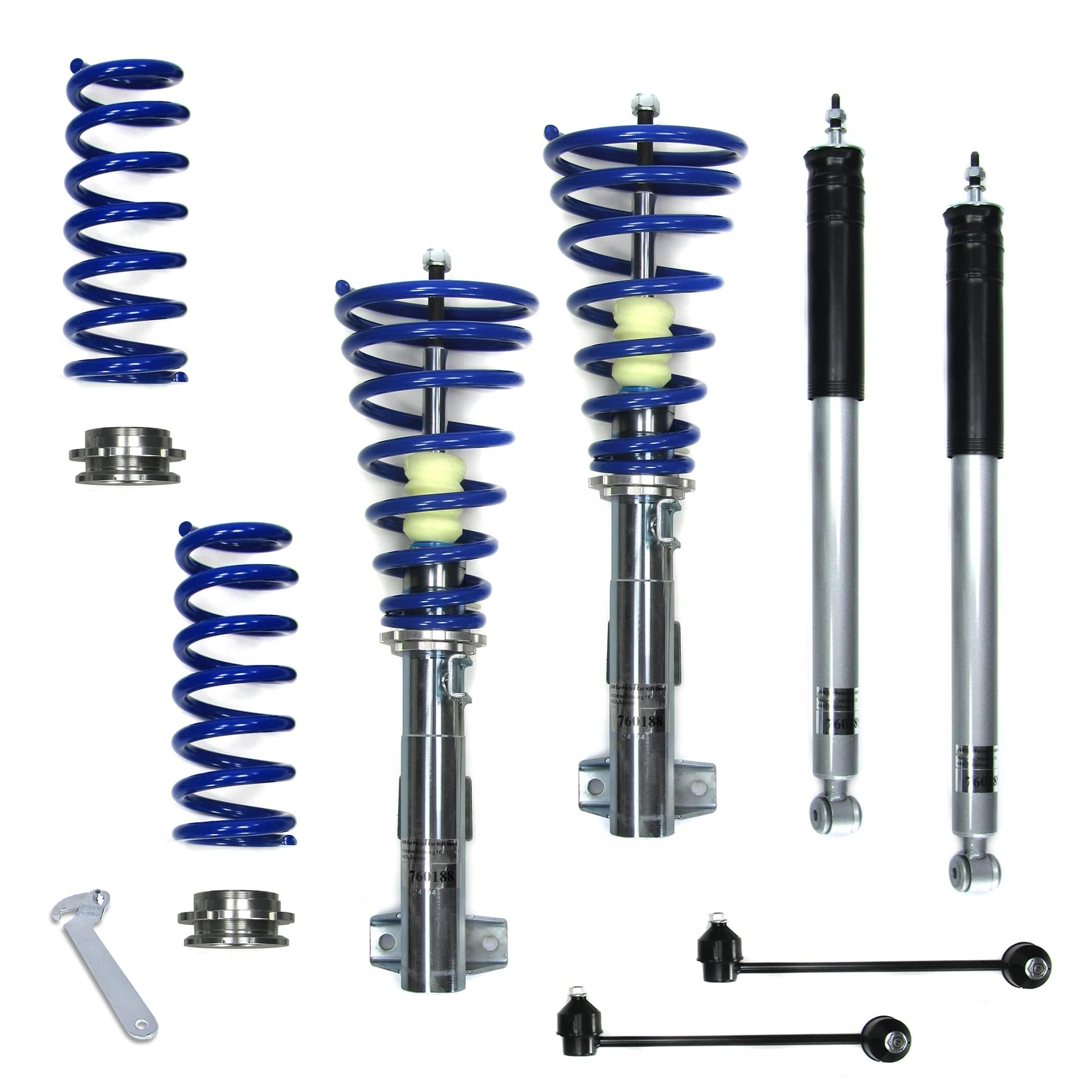 BlueLine Gewindefahrwerk mit Stabilisatoren passend für Mercedes CLK (W209) 200 Kompressor, 220 CDI, 240, 270 CDI, 280, – Bild 2