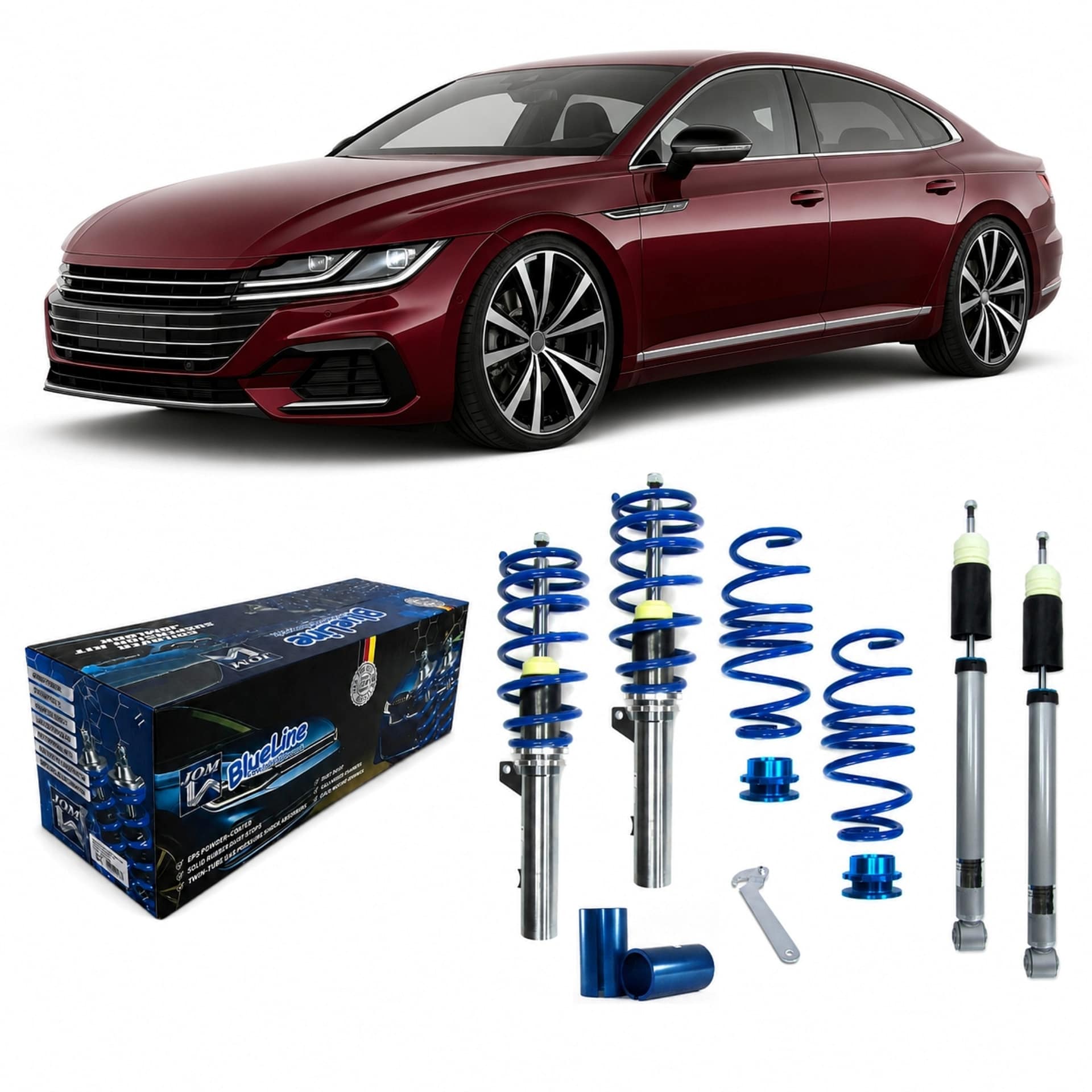 BlueLine Gewindefahrwerk HA Mehrlenker (Multilink) passend für VW Arteon (3H) 2.0 TSI 4Motion (200KW/ 206KW), 2.0 TSI 4M
