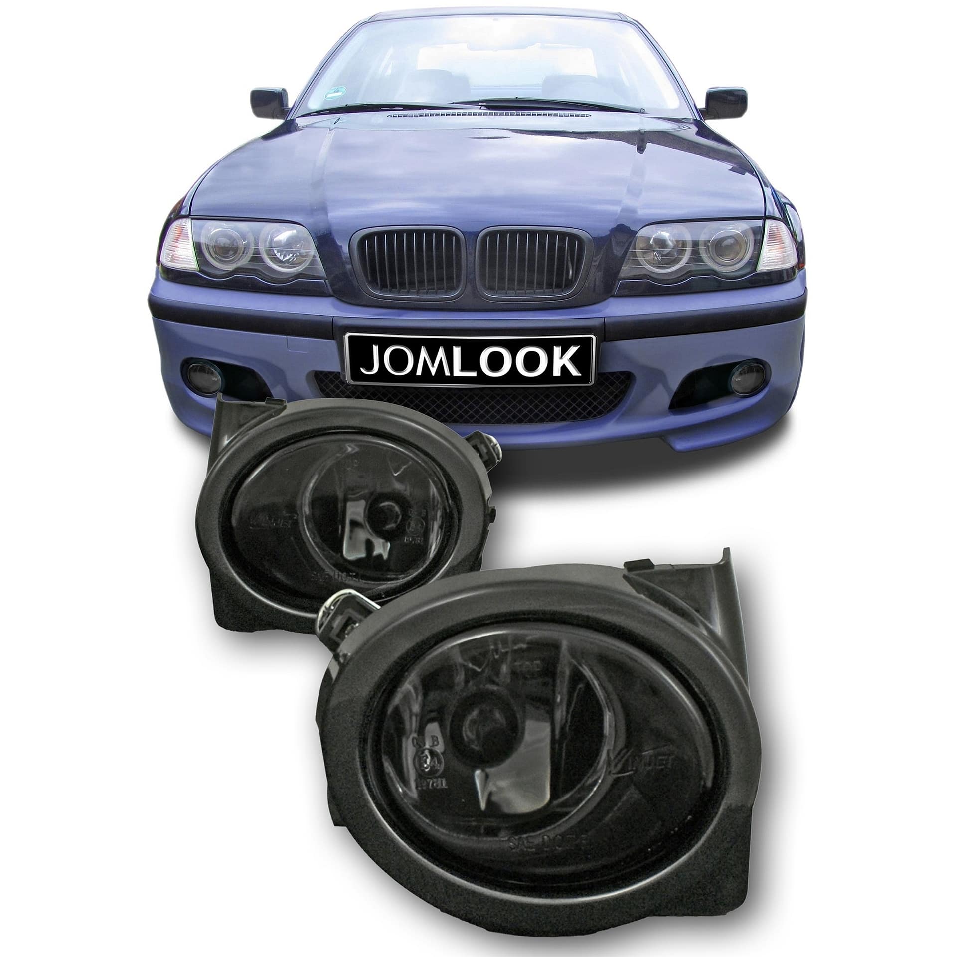 Nebelscheinwerfer Smokeglas mit Rahmen passend für BMW E46 M3 Baujahr 1998- 2007 und E39 M5 Baujahr 1998-2005 passend fü