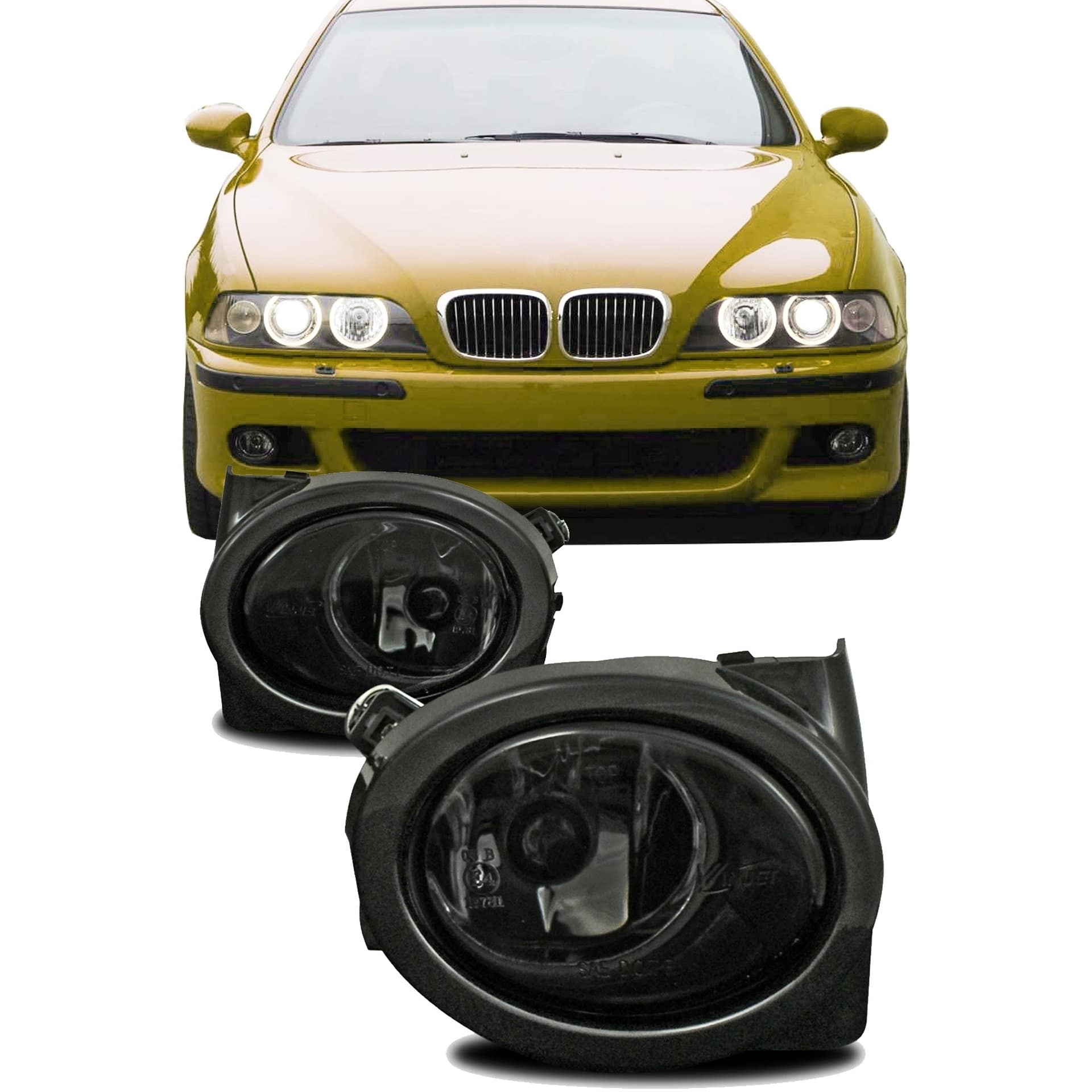 Nebelscheinwerfer Smokeglas mit Rahmen passend für BMW E46 M3 Baujahr 1998- 2007 und E39 M5 Baujahr 1998-2005 passend fü – Bild 5