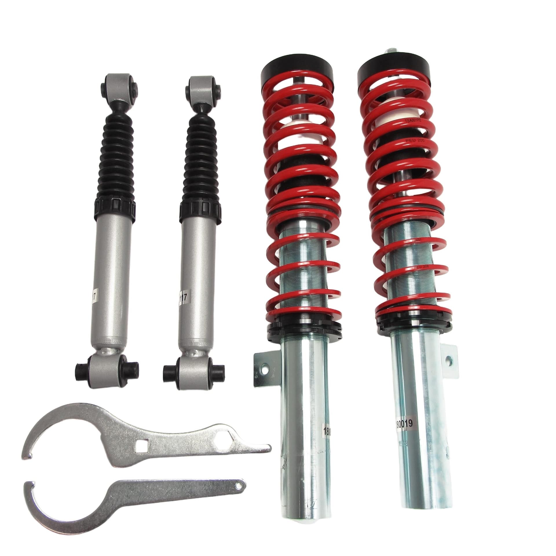 Redline Gewindefahrwerk passend für Peugeot 206, CC und Kombi Baujahr 8.1998 - 2007 passend für Peugeot 206, CC und Komb