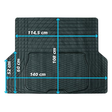 Kofferraummatte,Gummimatte 140 x 108 cm universal zuschneidbar Kofferraumschutz passend für Material: PVC hochwertige Qu