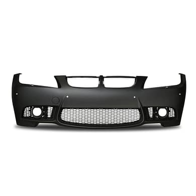 Frontstoßstange im Coupé-Design mit Waschdüsen, mit Aussparungen für PDC passend für 3er E90 Limousine Baujahr 2005 - 09