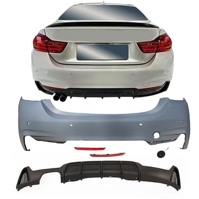 Stoßstange Heckschürze hinten PDC + Diffusor passend für BMW 4 er F 32 F33