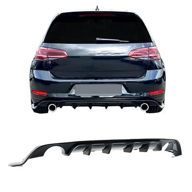 Heckdiffusor Heckansatz schwarz glänzend passend für Golf 7 Facelift, Bj.: 2017-2019 Sport Look