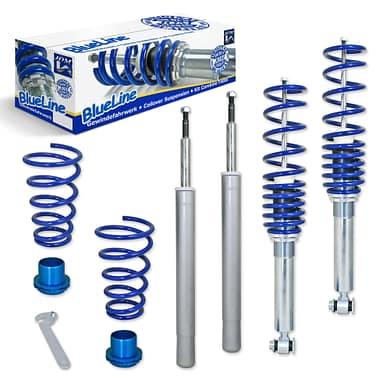 BlueLine Gewindefahrwerk passend für BMW E34 Limousine 525i, 530i, 540i, 524TD / TDS, 530D (D16 / M14), Baujahr 8.1990 -